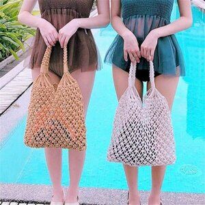 Expression NYC Fishing Net Handbag Shopping Woven Shoulder Bag